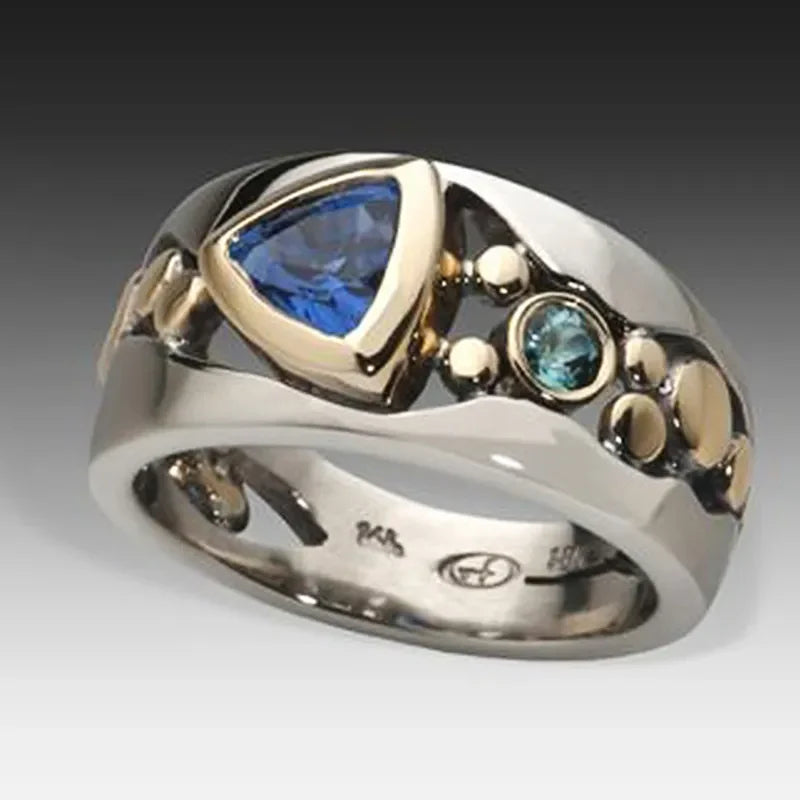 Liza- Vintage Blue Crystal Ring