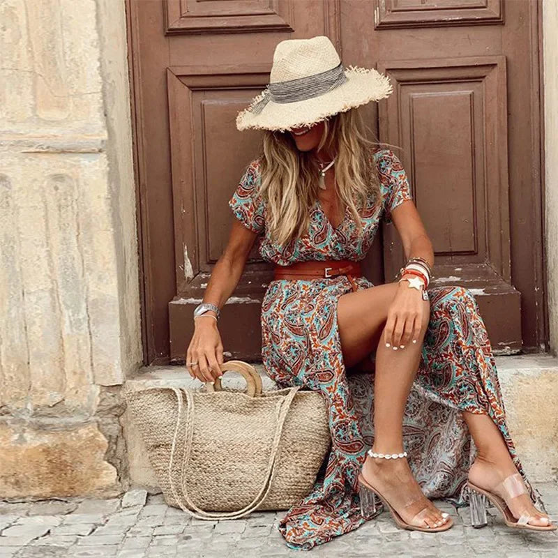 Avero™ | Elegant Bohemian Maxi Dress
