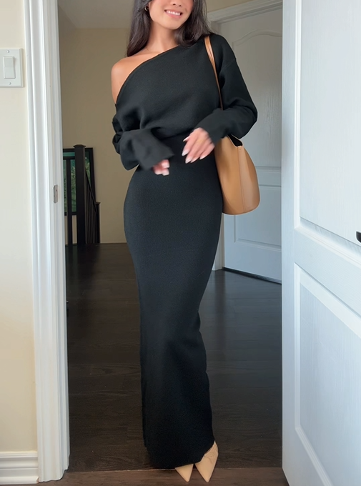 Hélène | One-Sleeve Dress