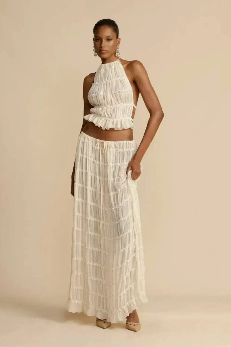 Frida | Backless Pleated Set