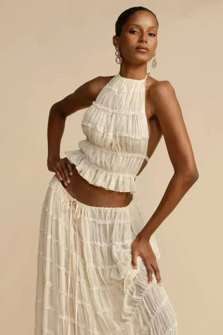 Frida | Backless Pleated Set