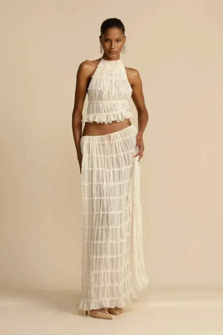 Frida | Backless Pleated Set
