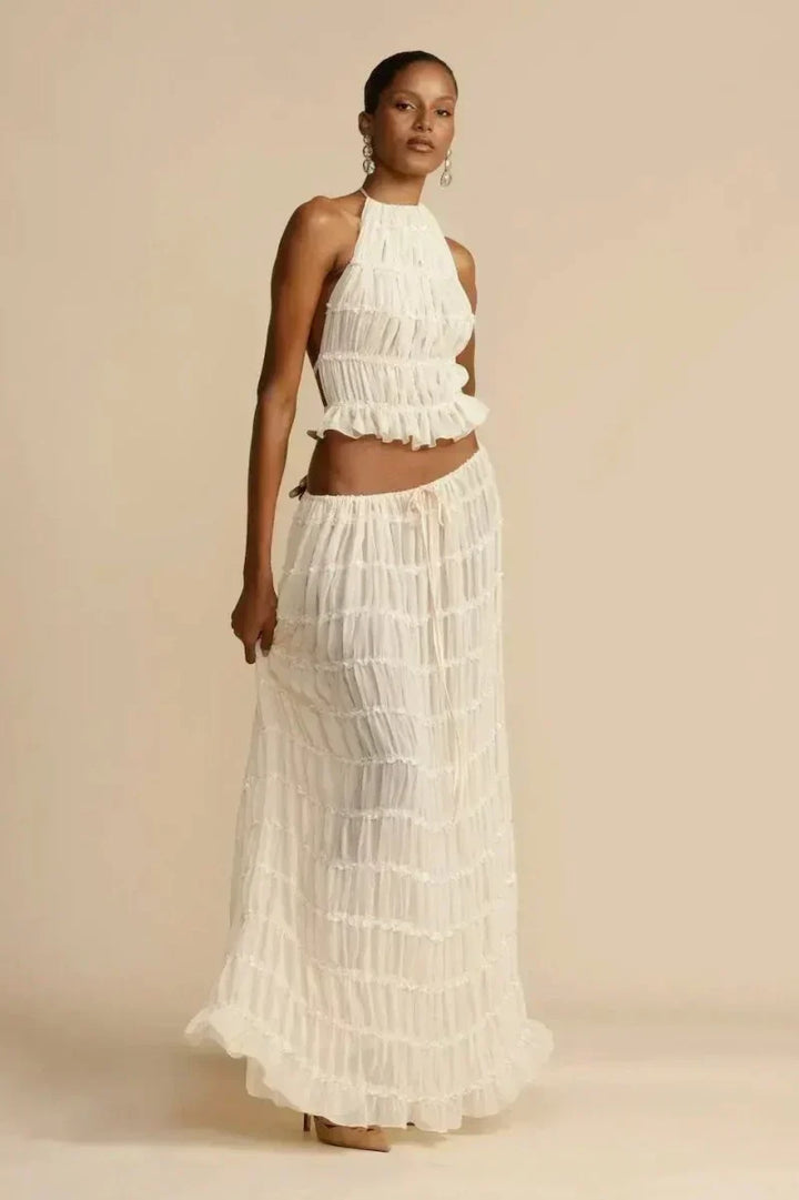 Frida | Backless Pleated Set